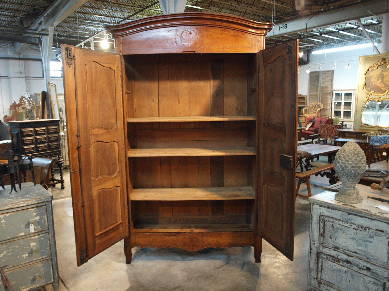 Late 18th Century French 18th Century Louis XV Armoire in Walnut