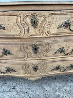 French 18th Century Louis XV Bleached Solid Walnut Chest of Drawers