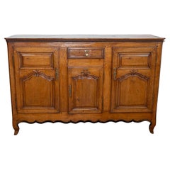 French 18th Century Louis XV Cherry Enfilade with Single Drawer and Three Doors
