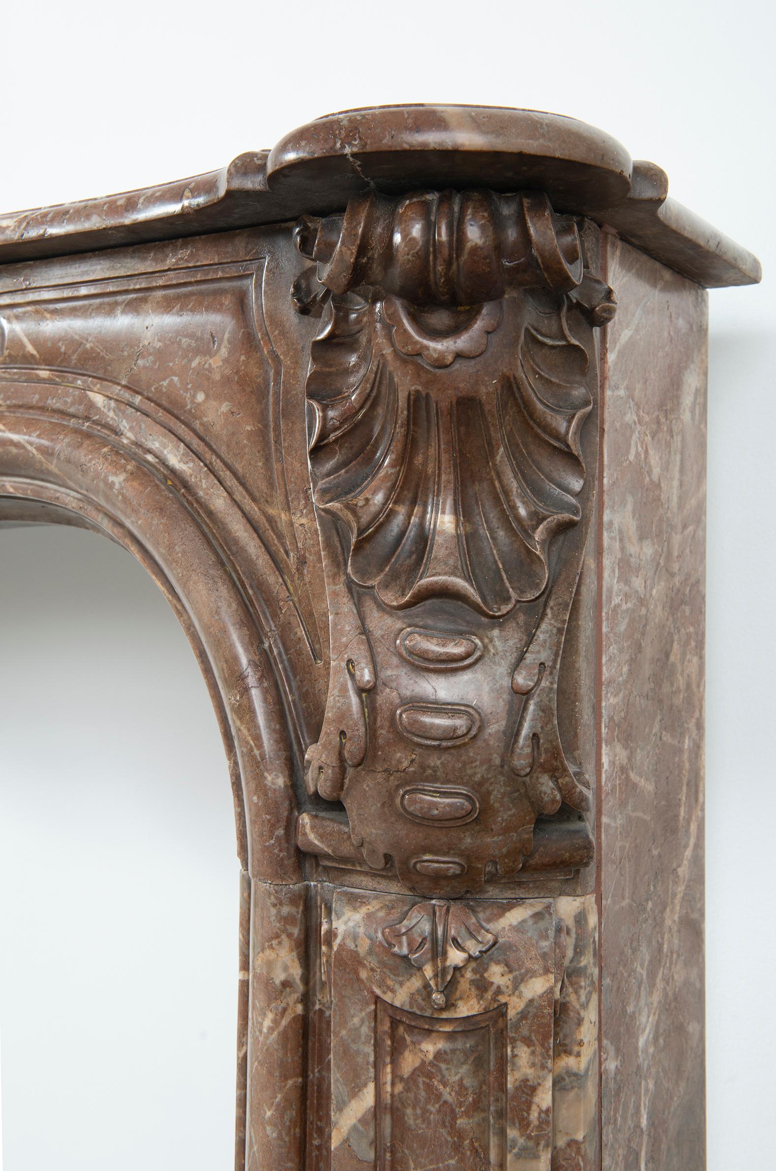 French 18th Century Louis XV Fireplace Mantel For Sale 7