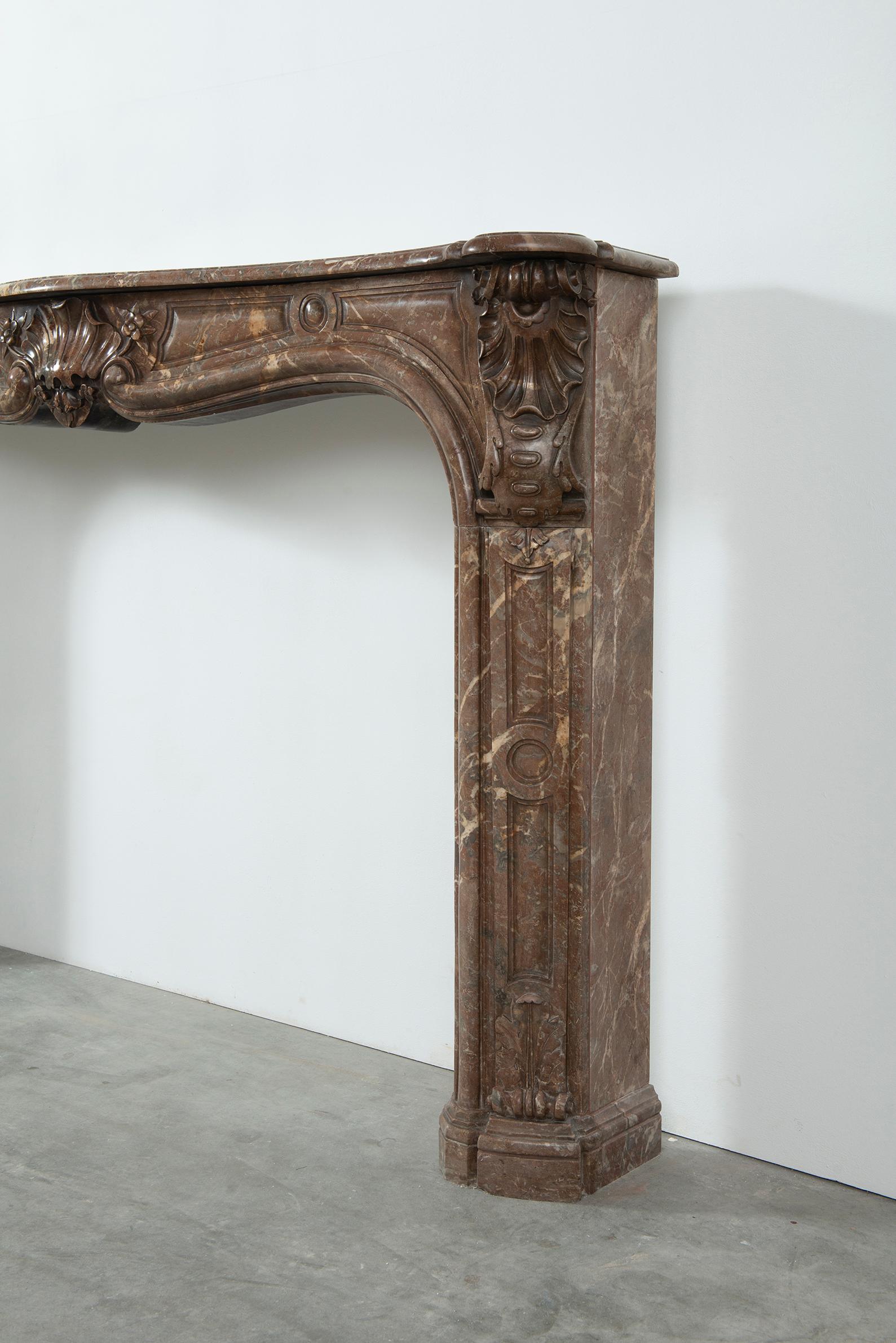 French 18th Century Louis XV Fireplace Mantel For Sale 8
