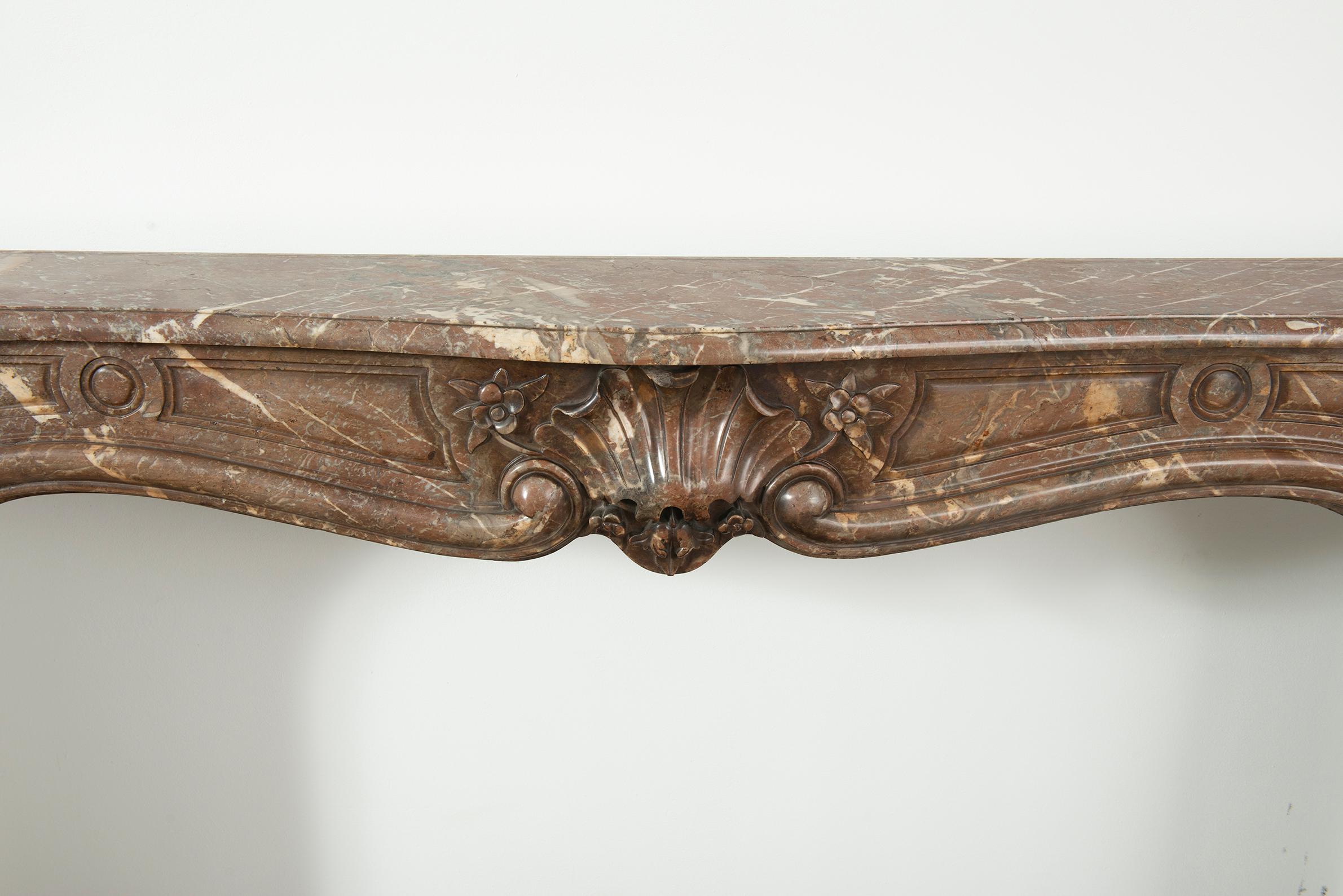 French 18th Century Louis XV Fireplace Mantel For Sale 12