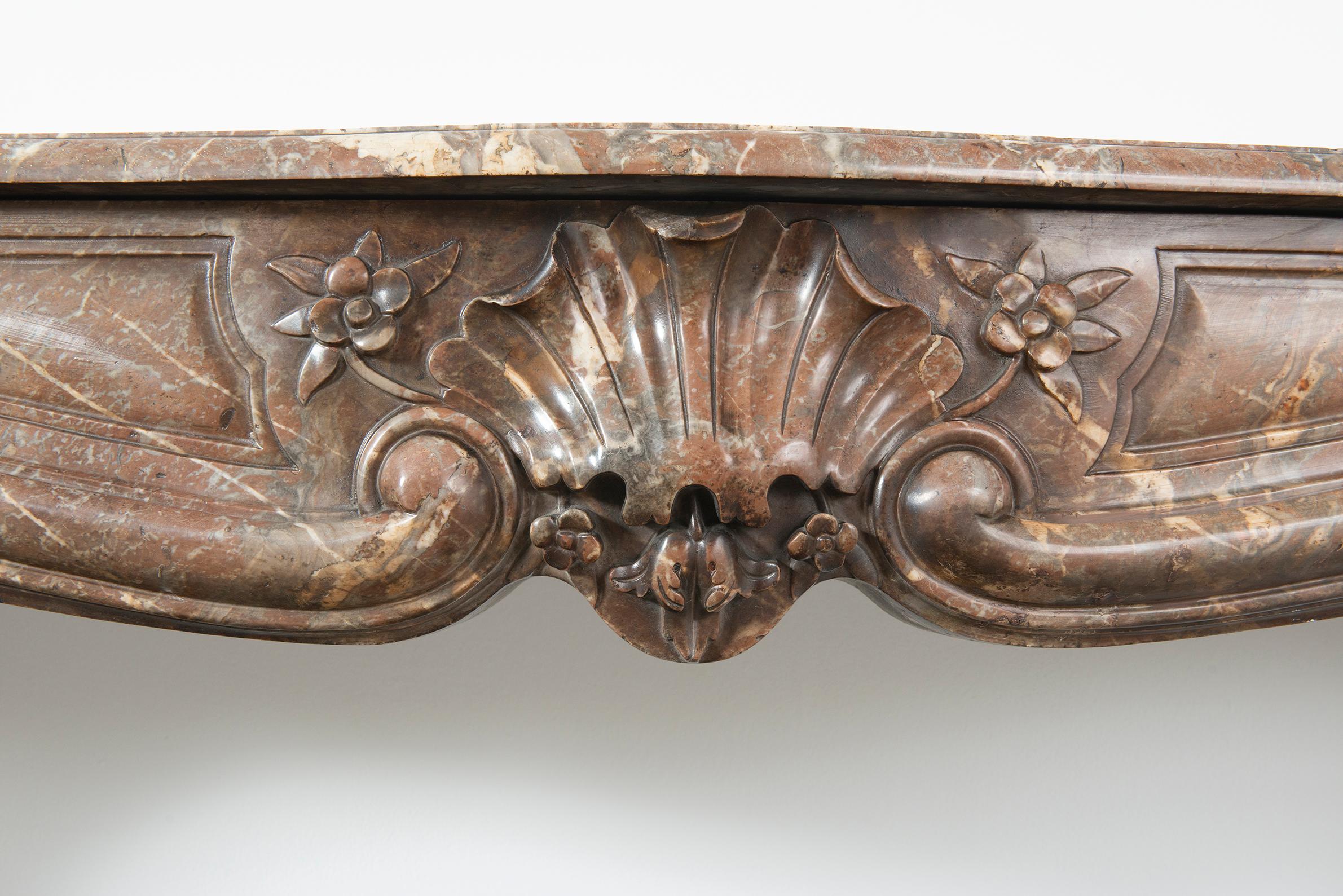 French 18th Century Louis XV Fireplace Mantel For Sale 13