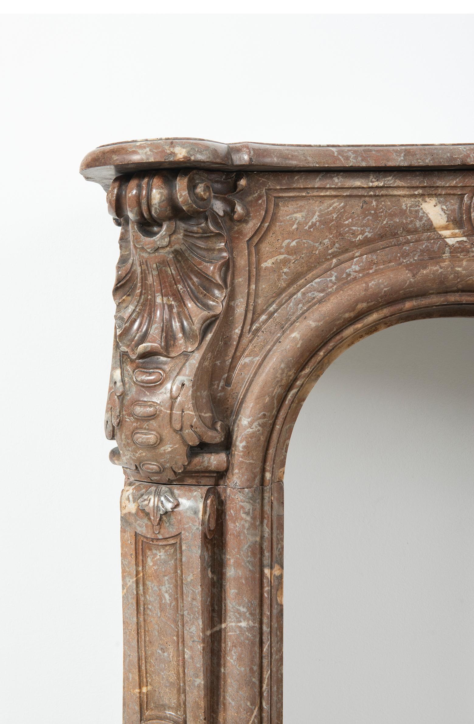 French 18th Century Louis XV Fireplace Mantel For Sale 14