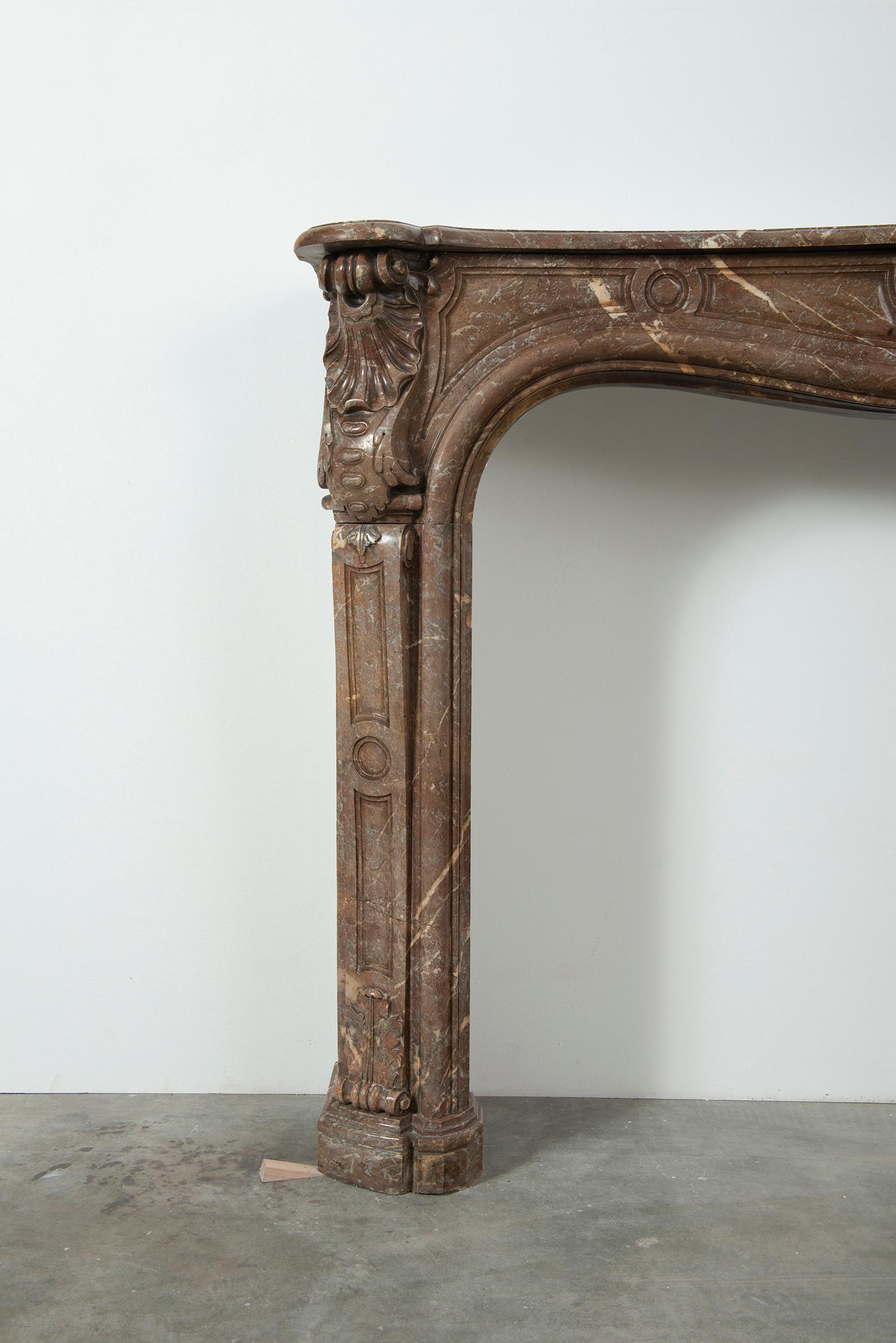 French 18th Century Louis XV Fireplace Mantel For Sale 15