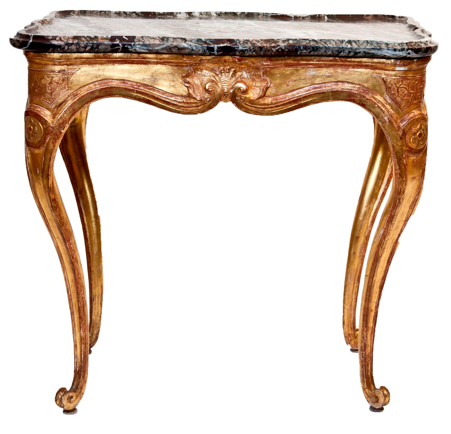 French 18th Century Louis XV Gilt Gesso Centre Table