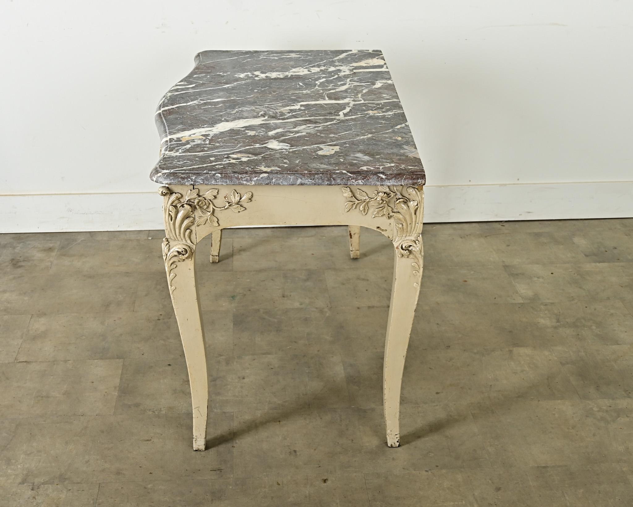 French 18th Century Louis XV Marble Top Console For Sale 10