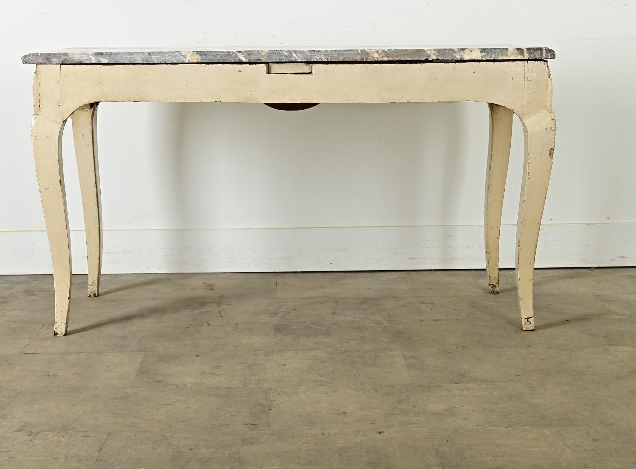 French 18th Century Louis XV Marble Top Console For Sale 11