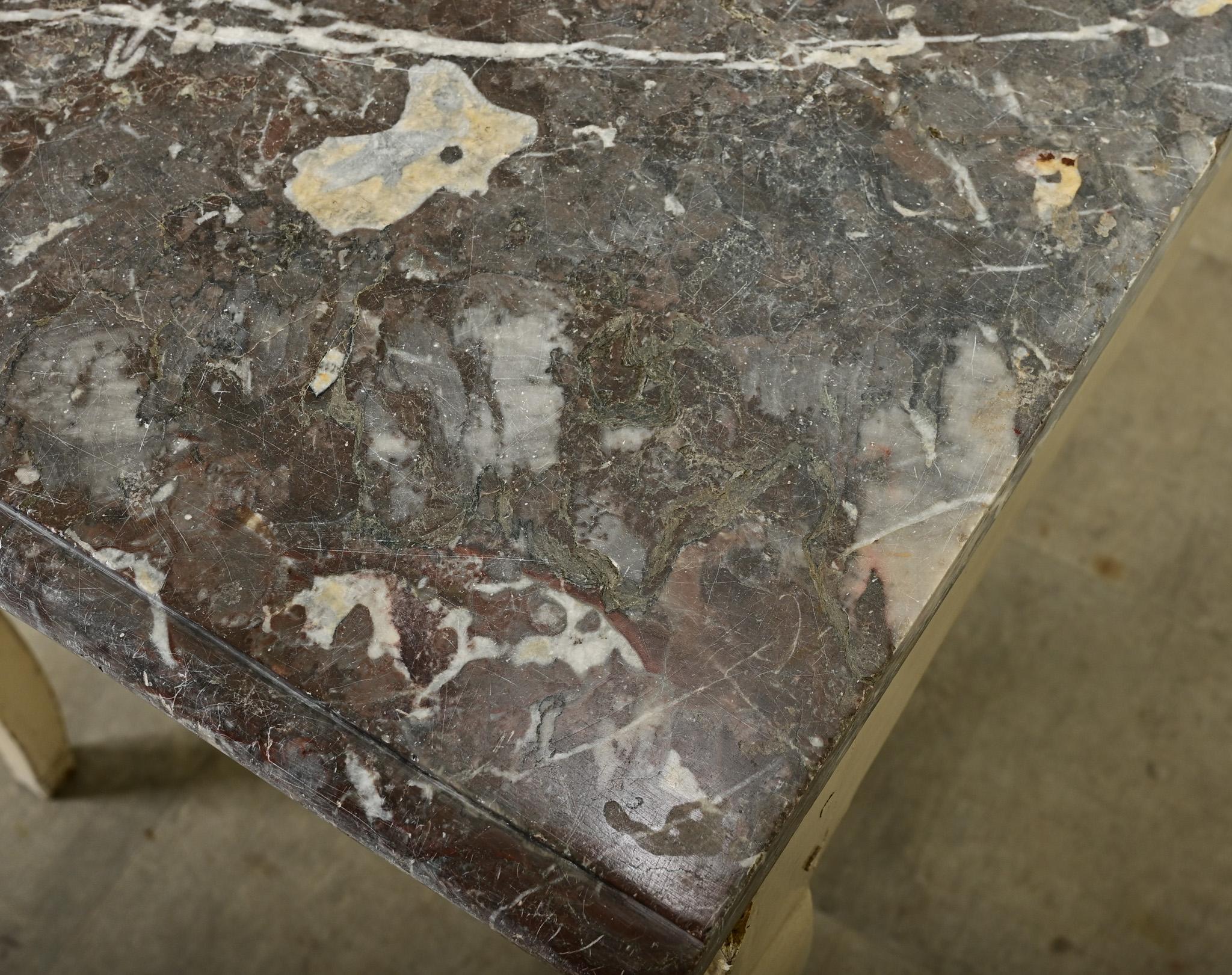 French 18th Century Louis XV Marble Top Console For Sale 12