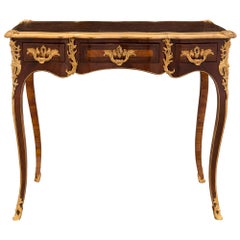 French 18th Century Louis XV Period French Desk in Kingwood and Tulipwood