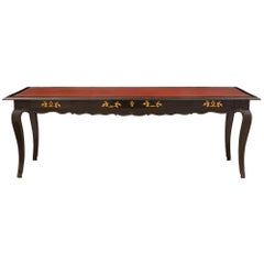 French 18th Century Louis XV Period Fruitwood and Ormolu Library Table/Desk