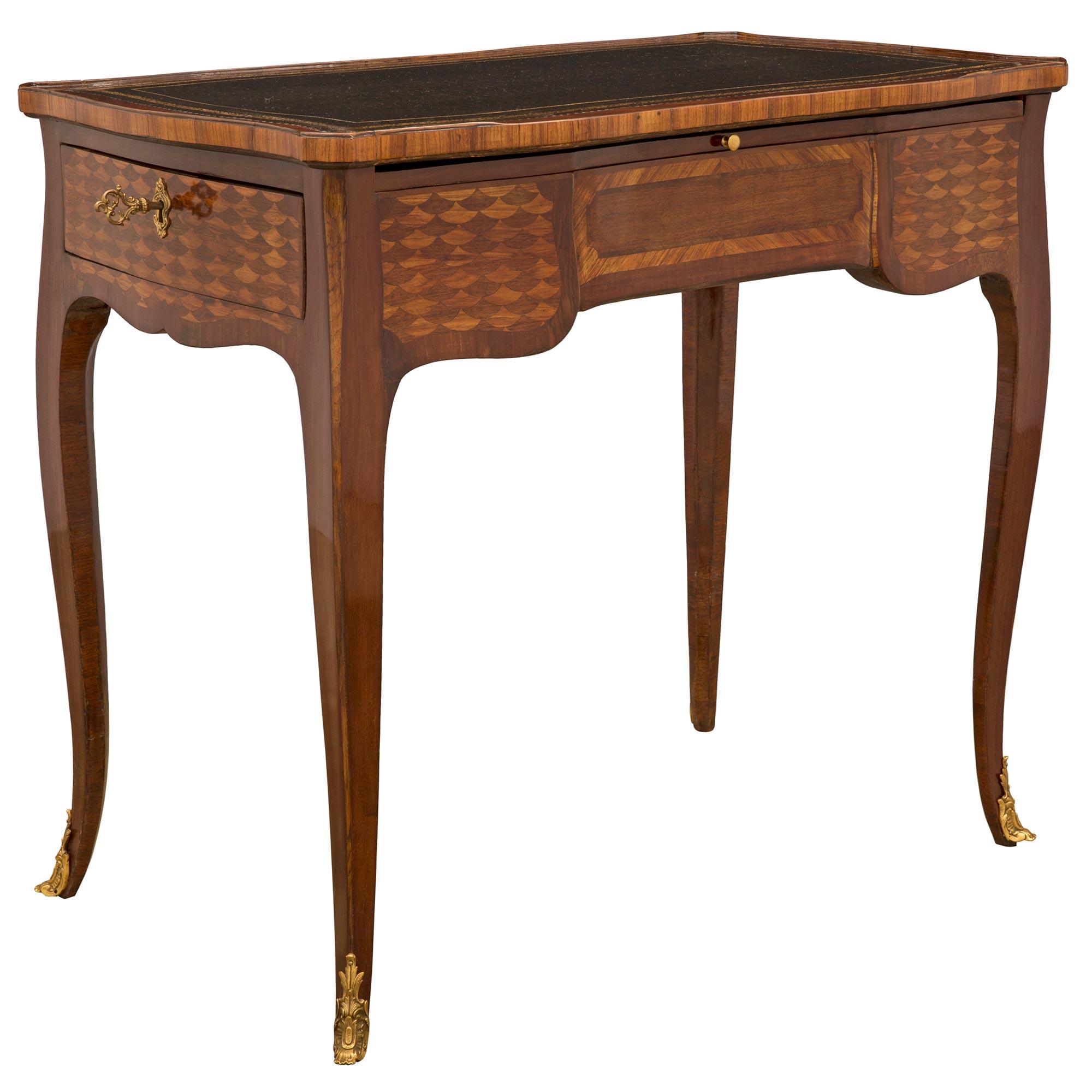 French 18th Century Louis XV Period Kingwood And Tulipwood Desk For Sale 5