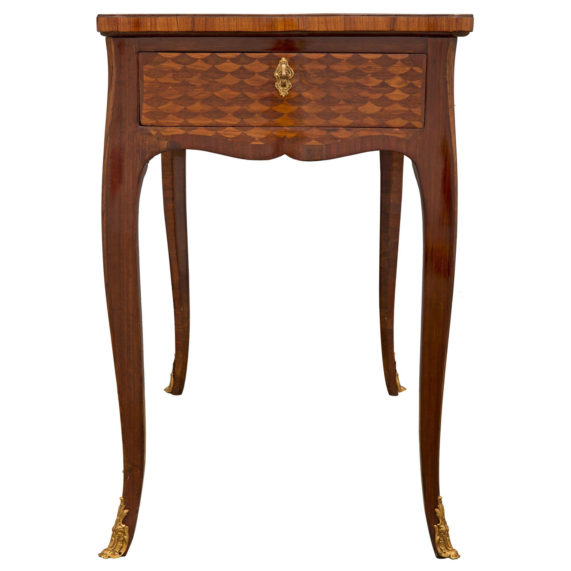 Ormolu French 18th Century Louis XV Period Kingwood And Tulipwood Desk For Sale
