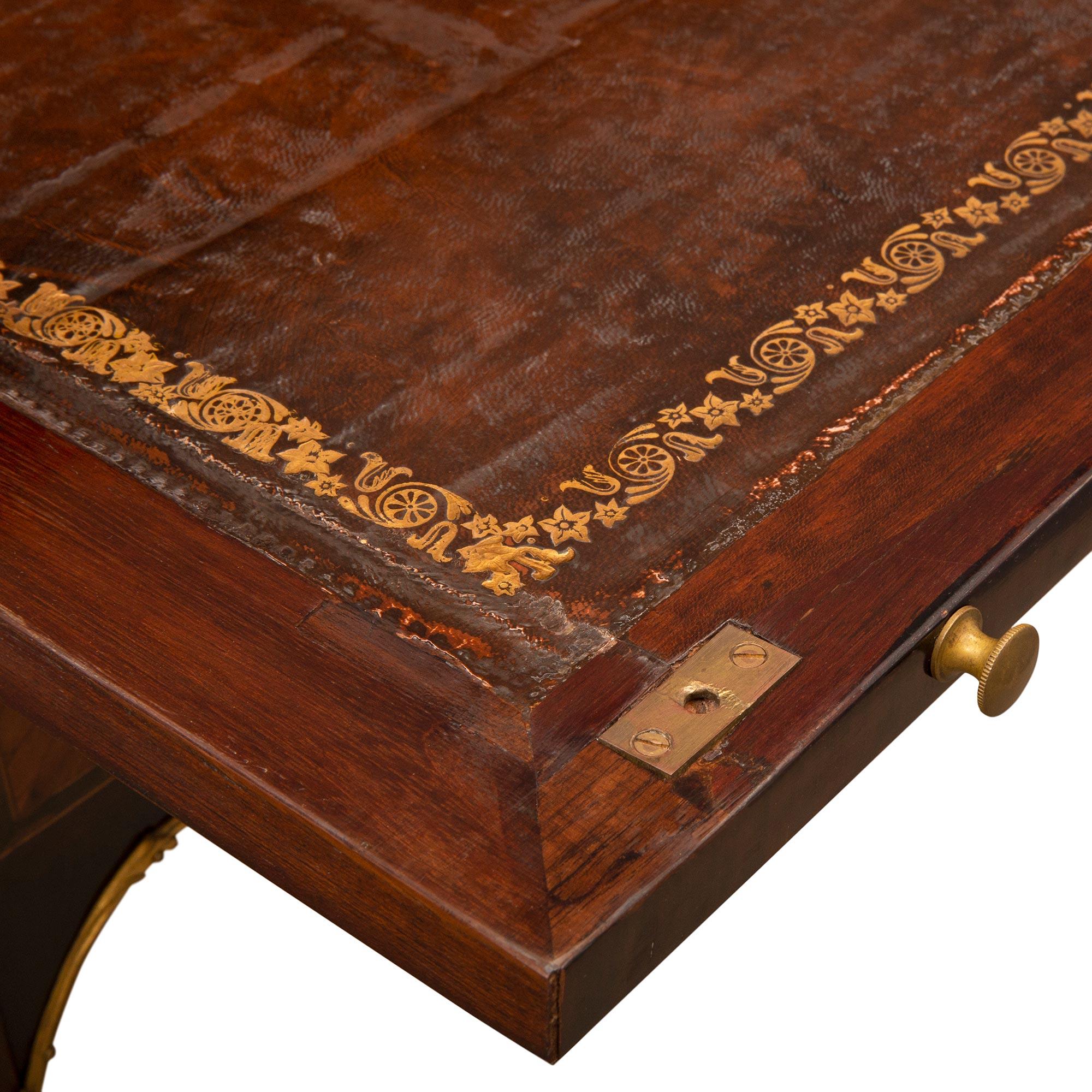 French 18th Century Louis XV Period Kingwood, Tulipwood and Ormolu Desk For Sale 5