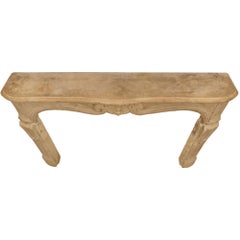 French 18th Century Louis XV Period Limestone Fireplace Mantel