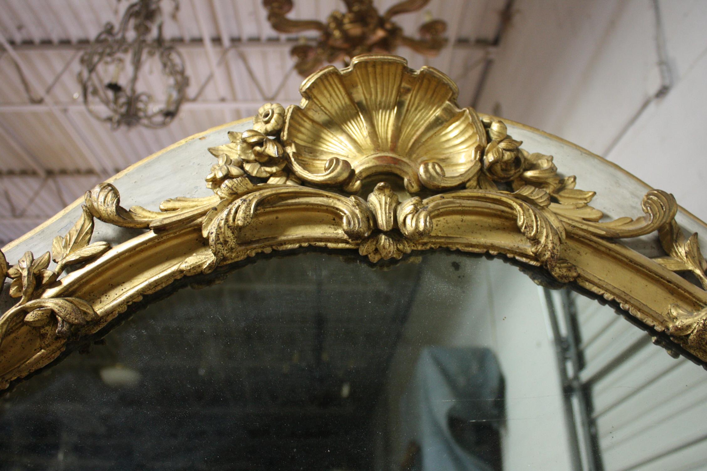 Mercury Glass French 18th Century Louis XV Period Mirror