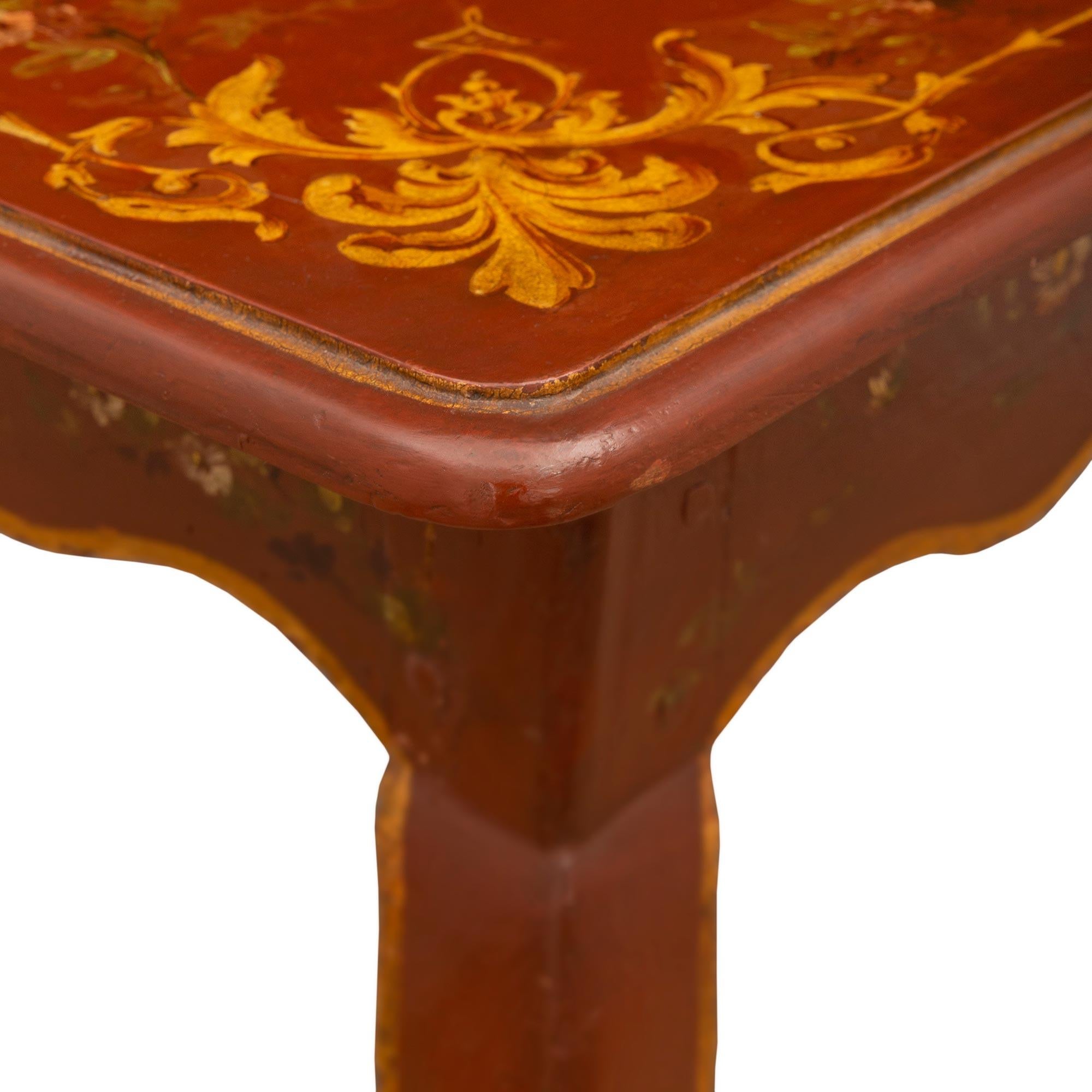 French 18th Century Louis XV Period Painted Side Table For Sale 1