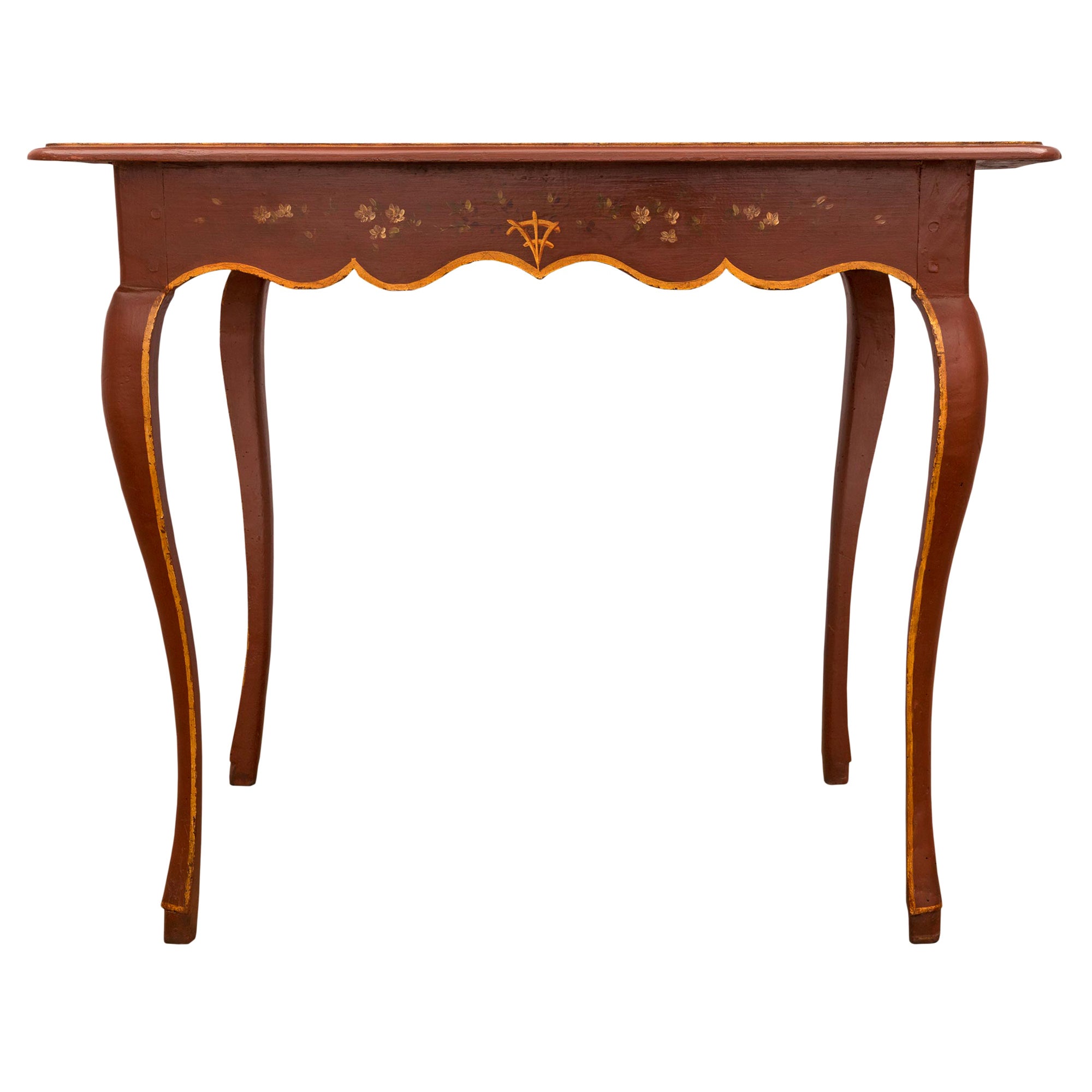 French 18th Century Louis XV Period Painted Side Table