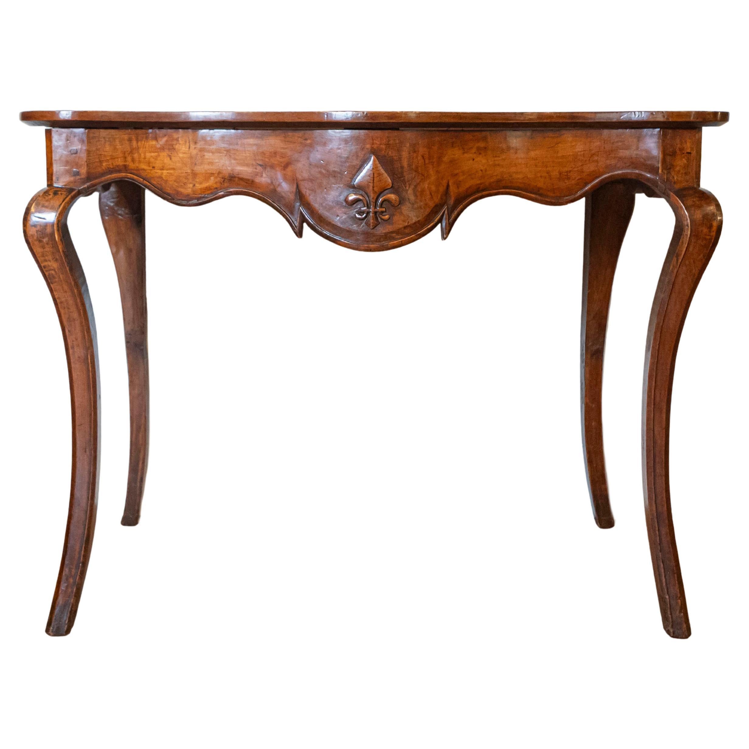 French 18th Century Louis XV Period Provençale Console Table with Fleur-de-Lys