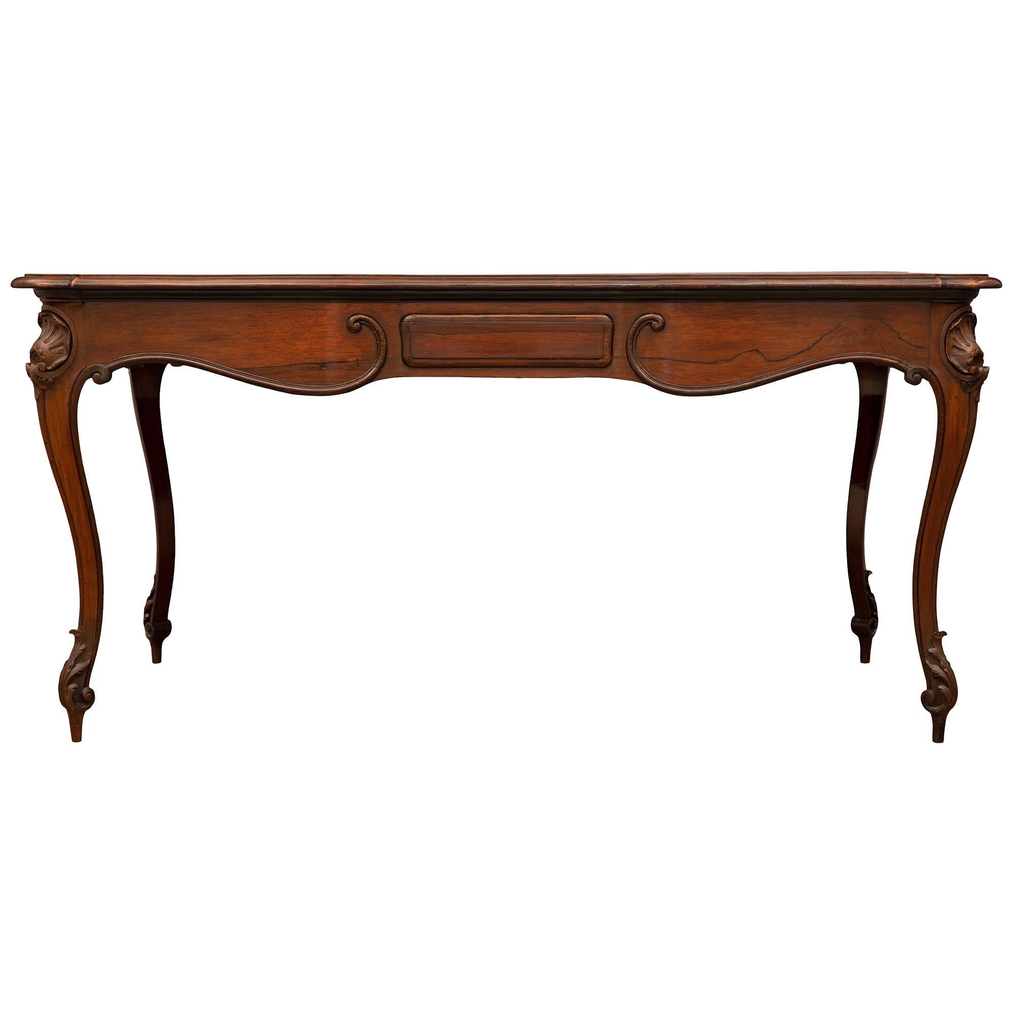 French 18th Century Louis XV Period Rosewood And Bronze Desk For Sale 2