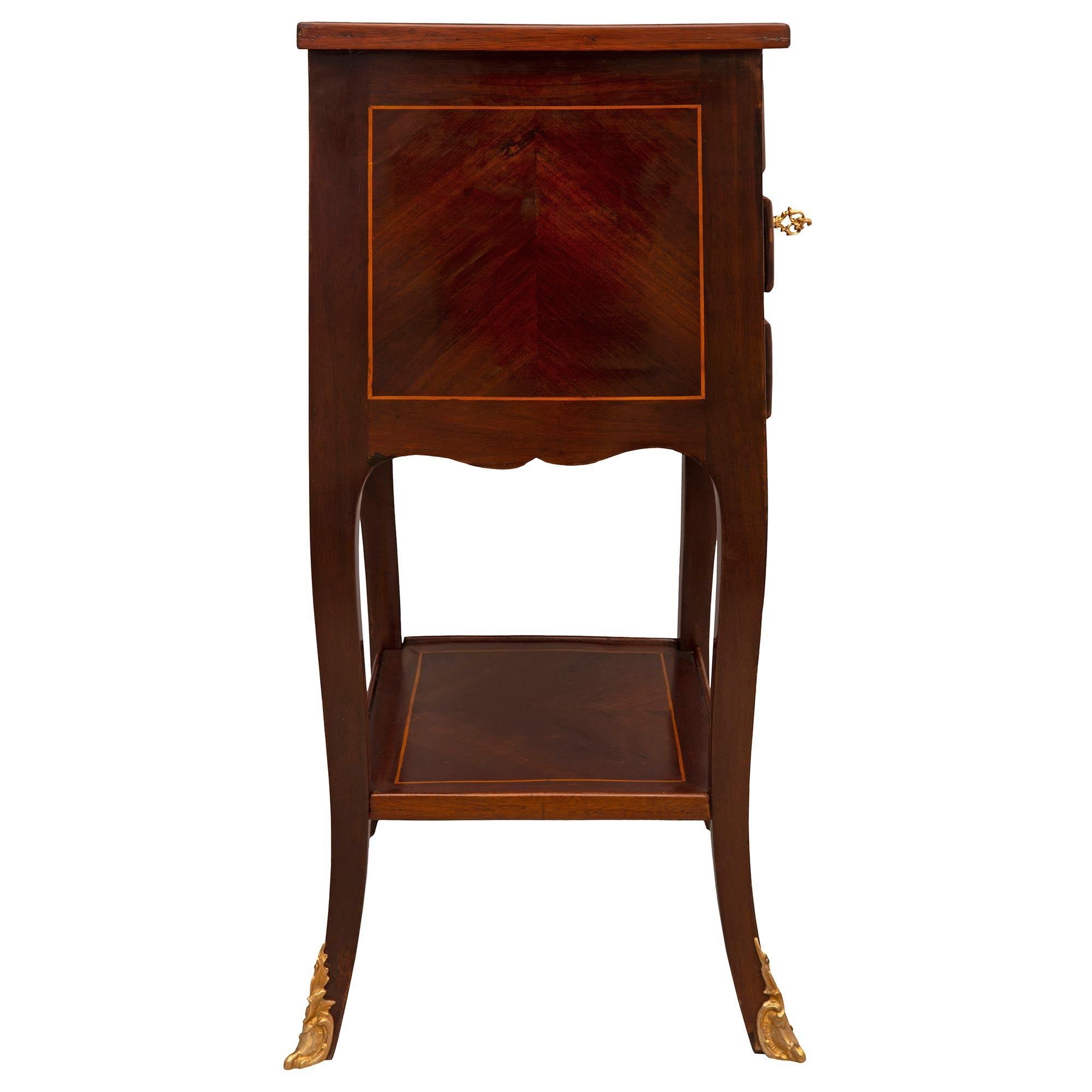 French 18th Century Louis XV Period Rosewood and Ormolu Side Table Circa 1750 For Sale 1