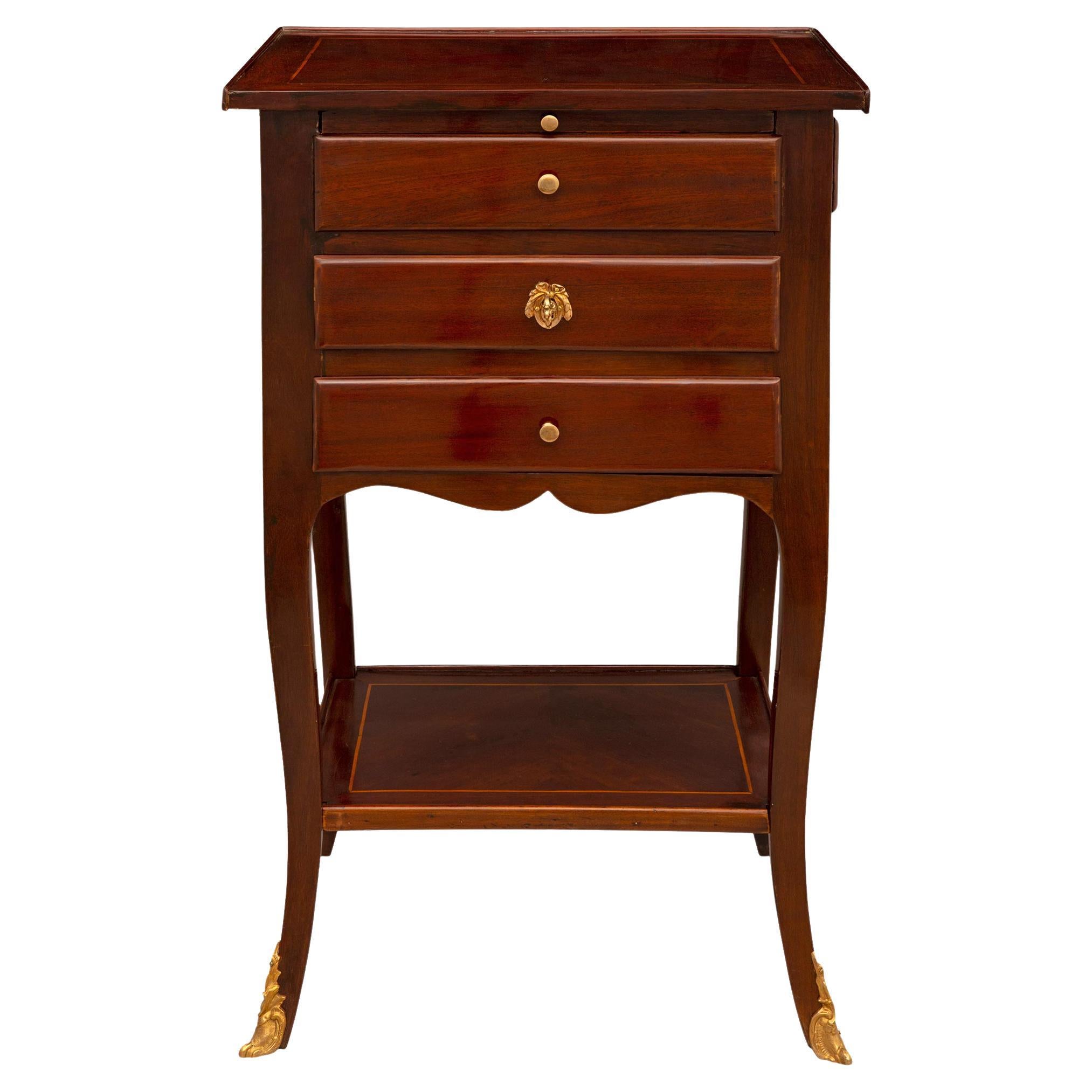 French 18th Century Louis XV Period Rosewood and Ormolu Side Table Circa 1750 For Sale