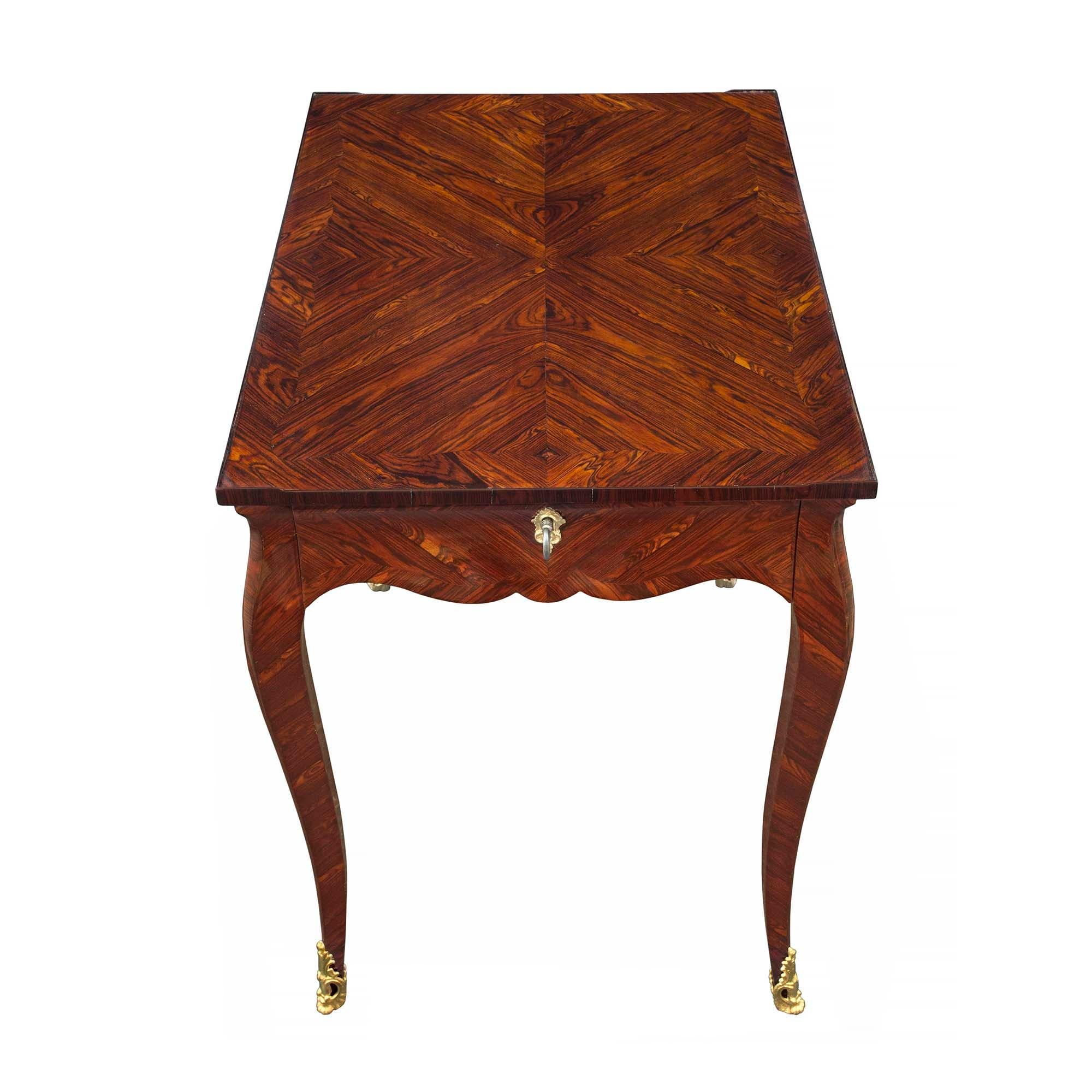 18th Century and Earlier French 18th Century Louis XV Period Rosewood Side Table