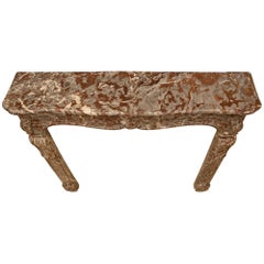 French 18th Century Louis XV Period Rouge Royal Marble Mantel