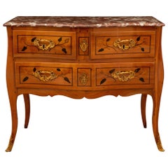 French 18th Century Louis XV Period Three-Drawer Bombee Shaped Commode