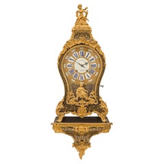 Used French 18th Century Louis XV Period Tortoiseshell and Ormolu Boulle Cartel Clock