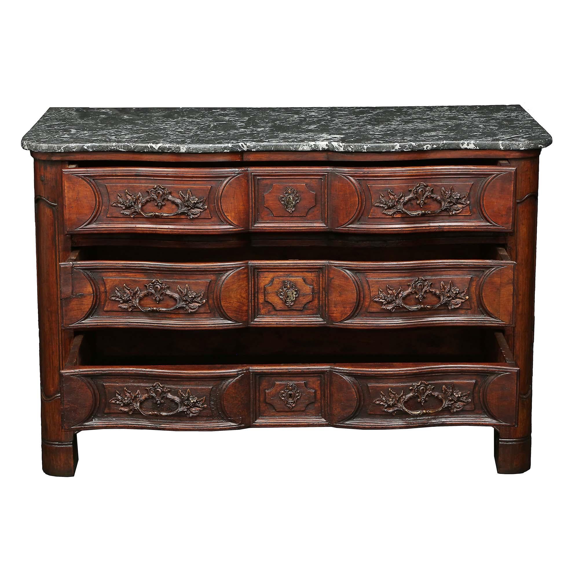 18th Century and Earlier French 18th Century Louis XV Period Walnut Chest For Sale