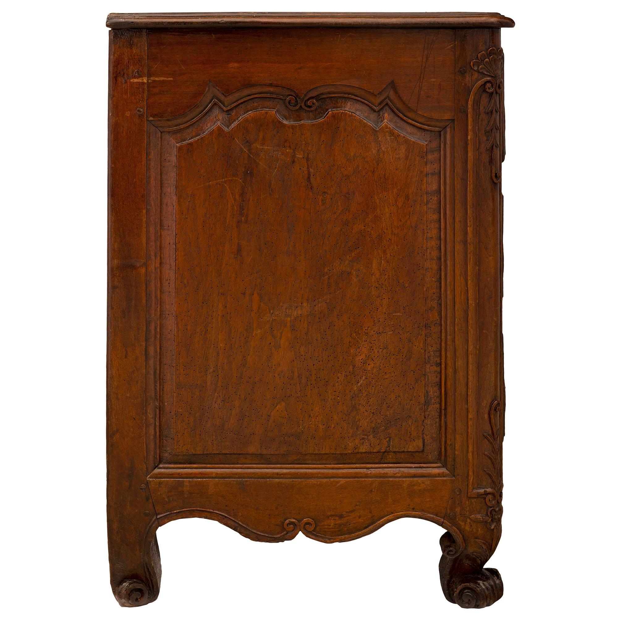 French 18th Century Louis XV Period Walnut Chest For Sale 1