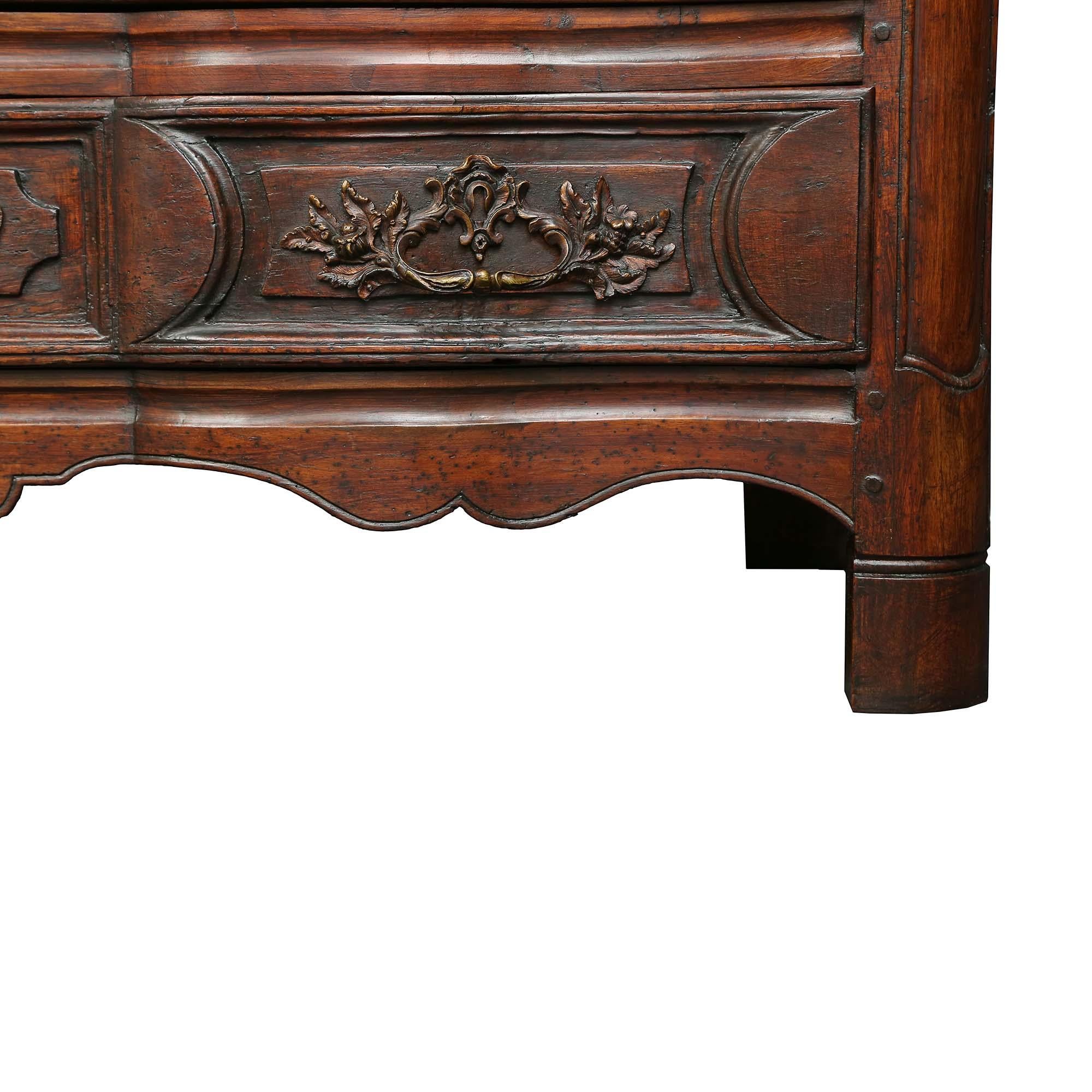 French 18th Century Louis XV Period Walnut Chest For Sale 2
