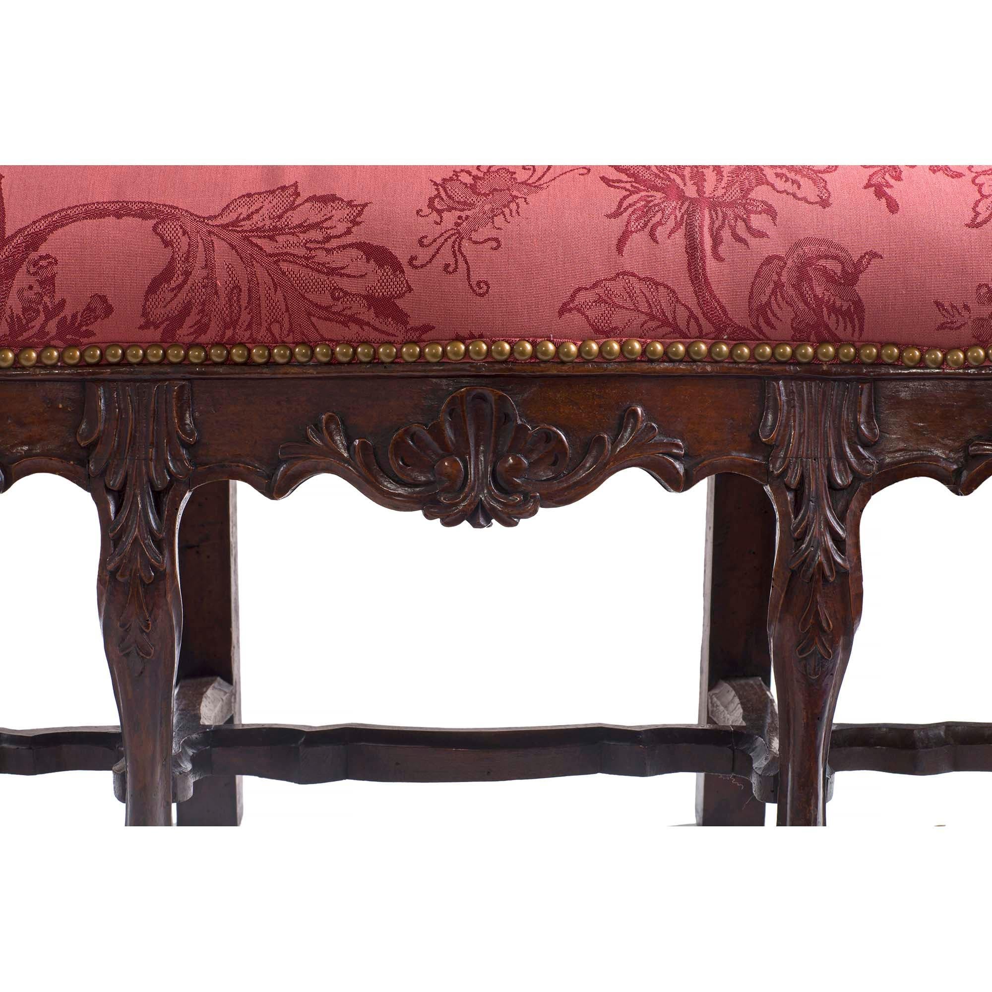 18th Century and Earlier French 18th Century Louis XV Period Walnut Child’s Settee For Sale