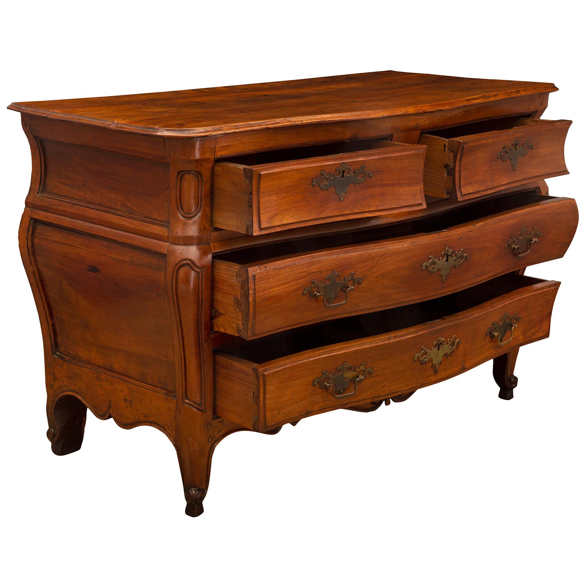 18th Century and Earlier French 18th Century Louis XV Period Walnut Commode Bordelaise For Sale
