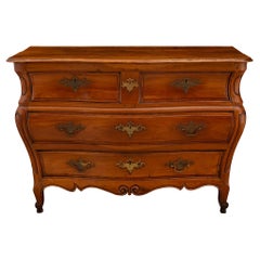 Antique French 18th Century Louis XV Period Walnut Commode Bordelaise