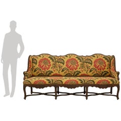 Divano in noce francese del XVIII secolo, periodo Luigi XV