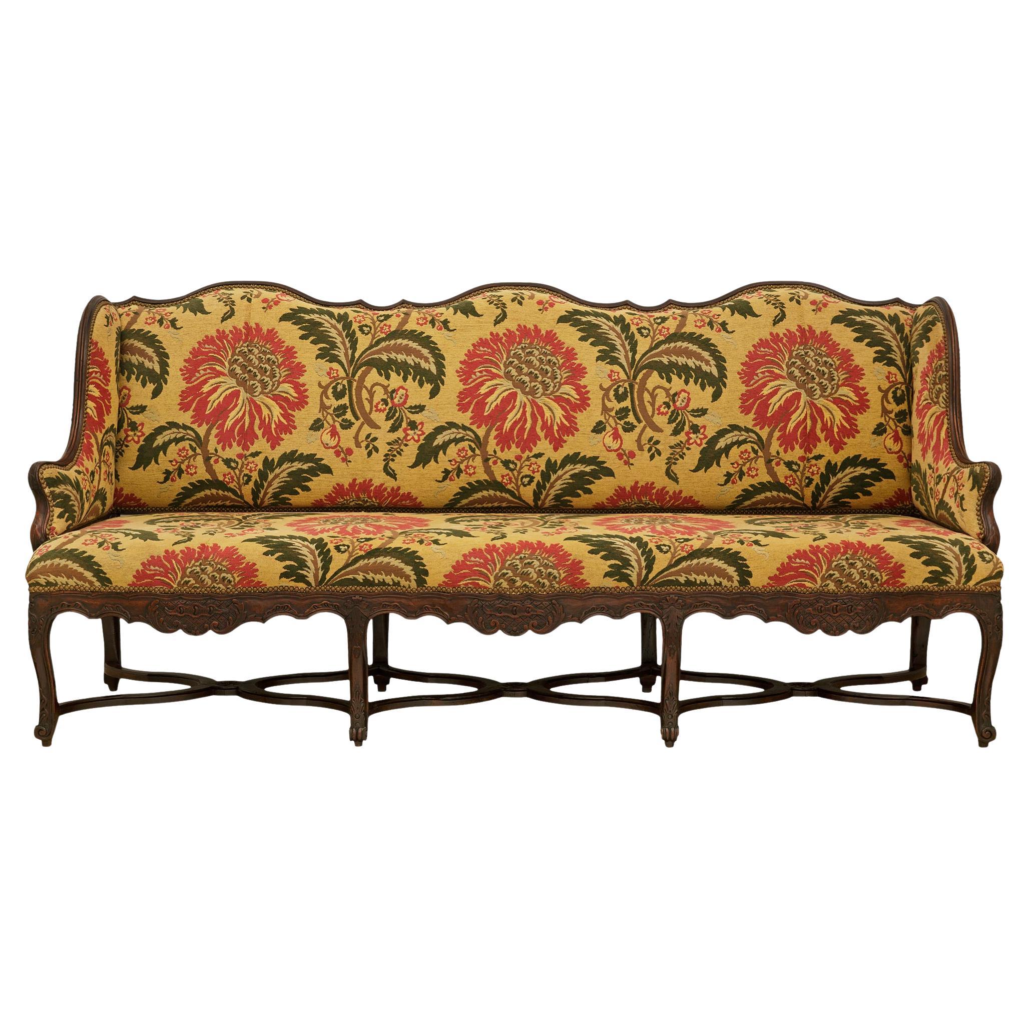 French 18th century Louis XV Period Walnut settee