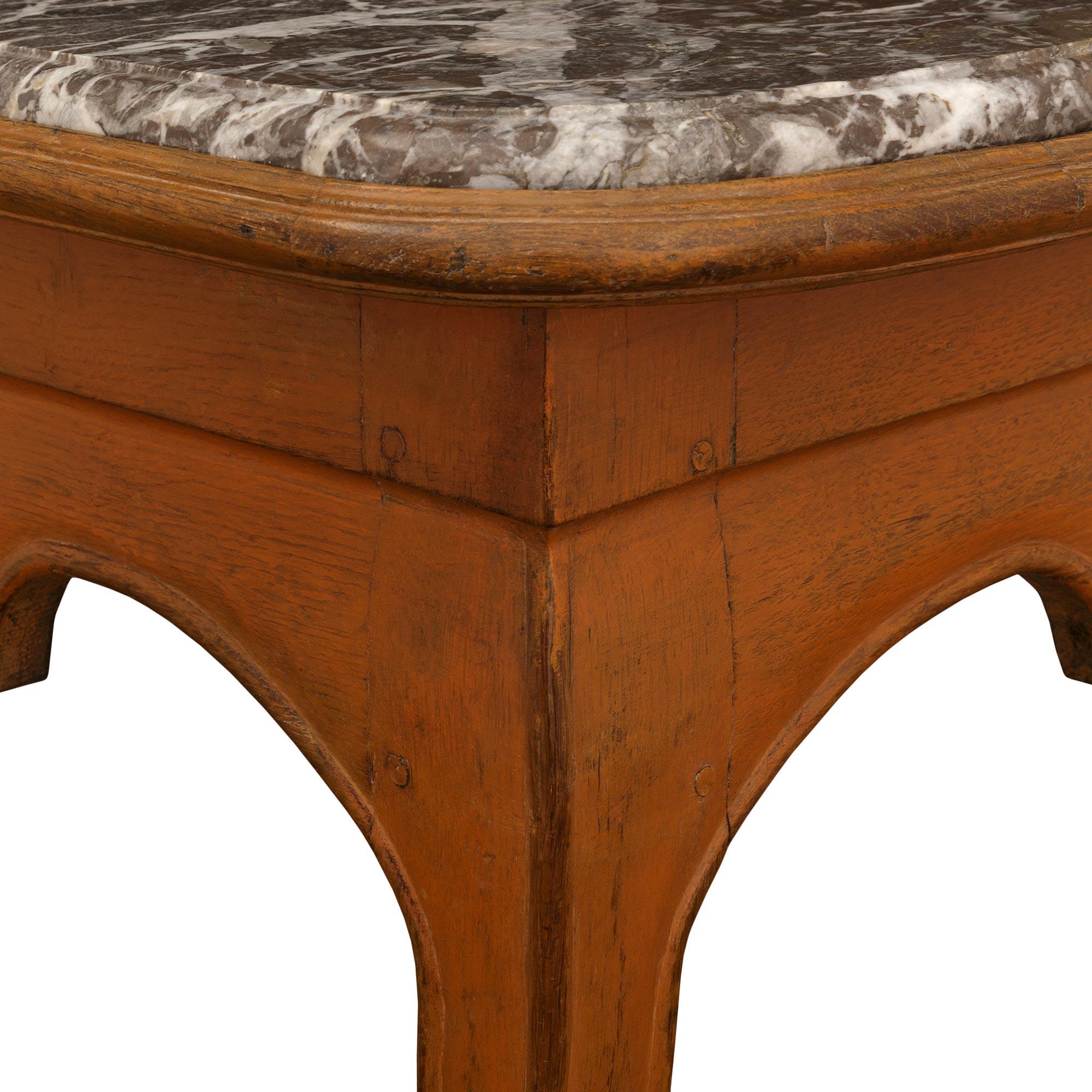 Consola francesa de época Luis XV del siglo XVIII de madera y mármol Gris St. siglo XVIII y antes en venta