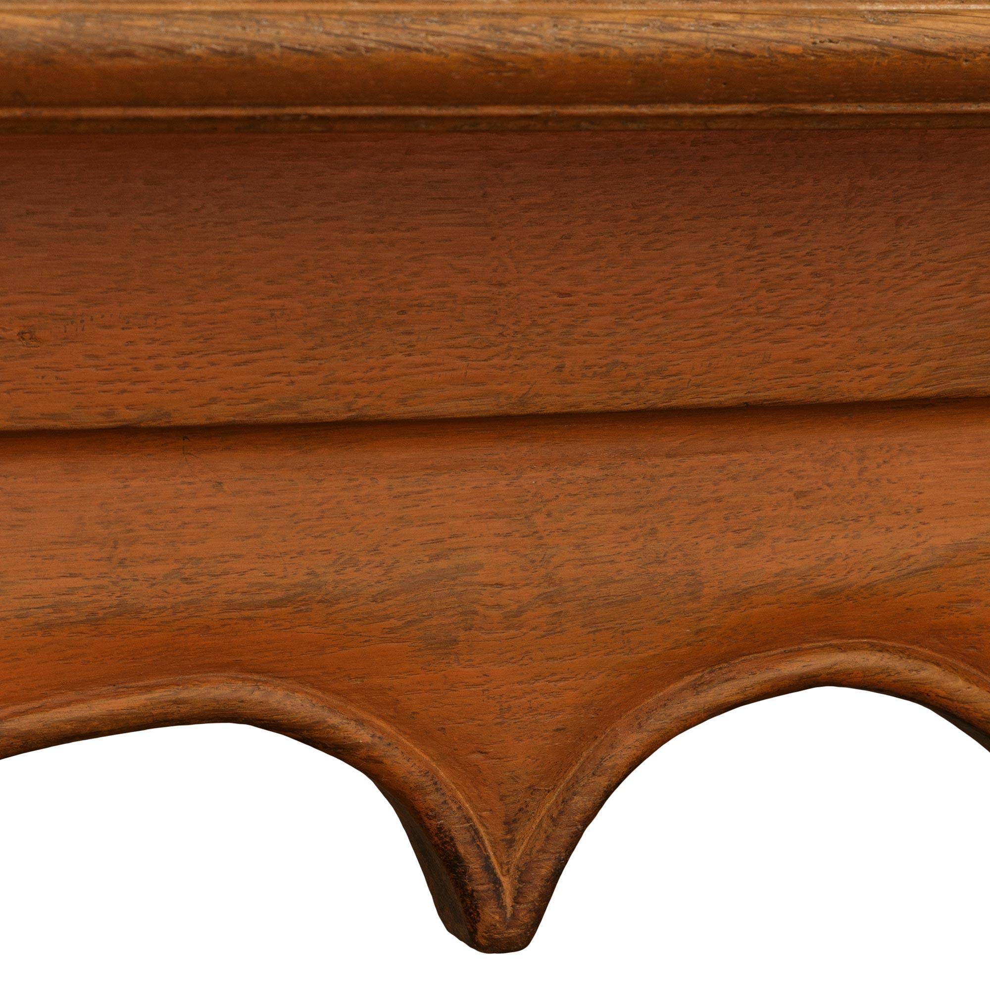 Consola francesa de época Luis XV del siglo XVIII de madera y mármol Gris St. Mármol en venta