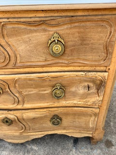 French 18th Century Louis XV Provincial Bleached Walnut Chest of Drawers