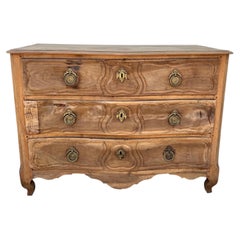 French 18th Century Louis XV Provincial Bleached Walnut Chest of Drawers