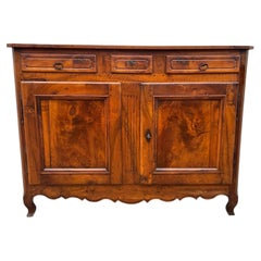 French 18th Century Louis XV Provincial Two Door Walnut Buffet