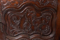 French 18th Century Louis XV Richly Carved Oak Cabinet