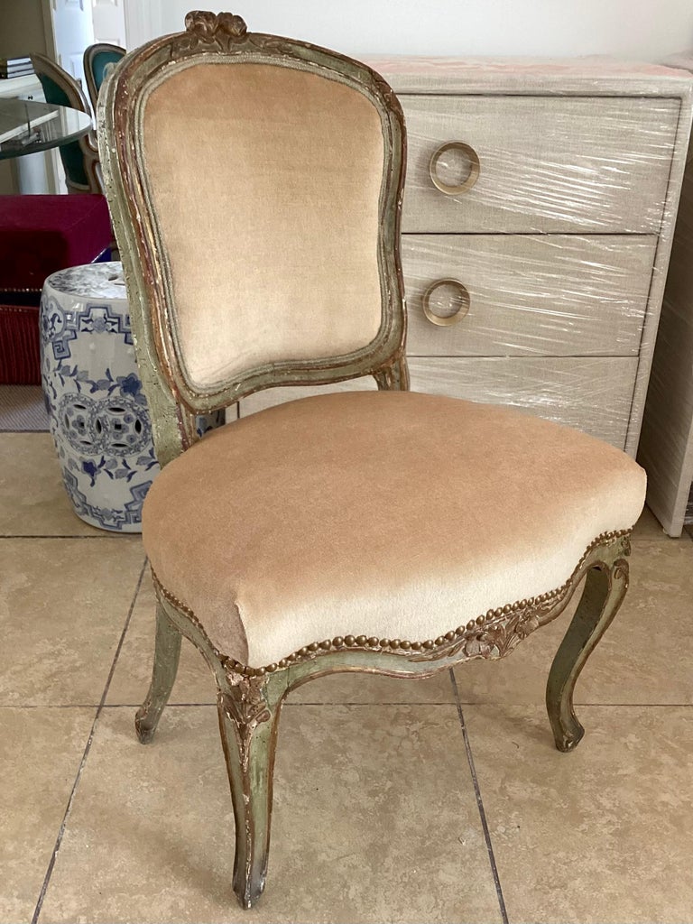 French 18th Century Louis XV Side Chair in Todd Hase Upholstery For