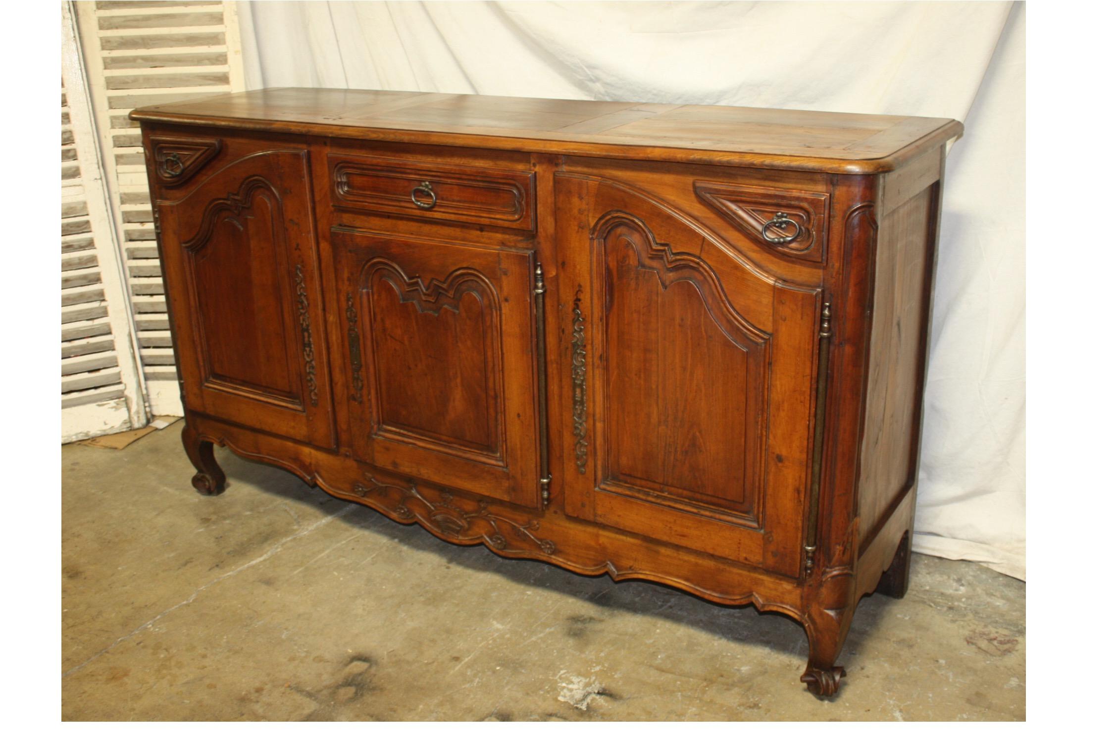 Hand-Carved French 18th Century Louis XV Sideboard