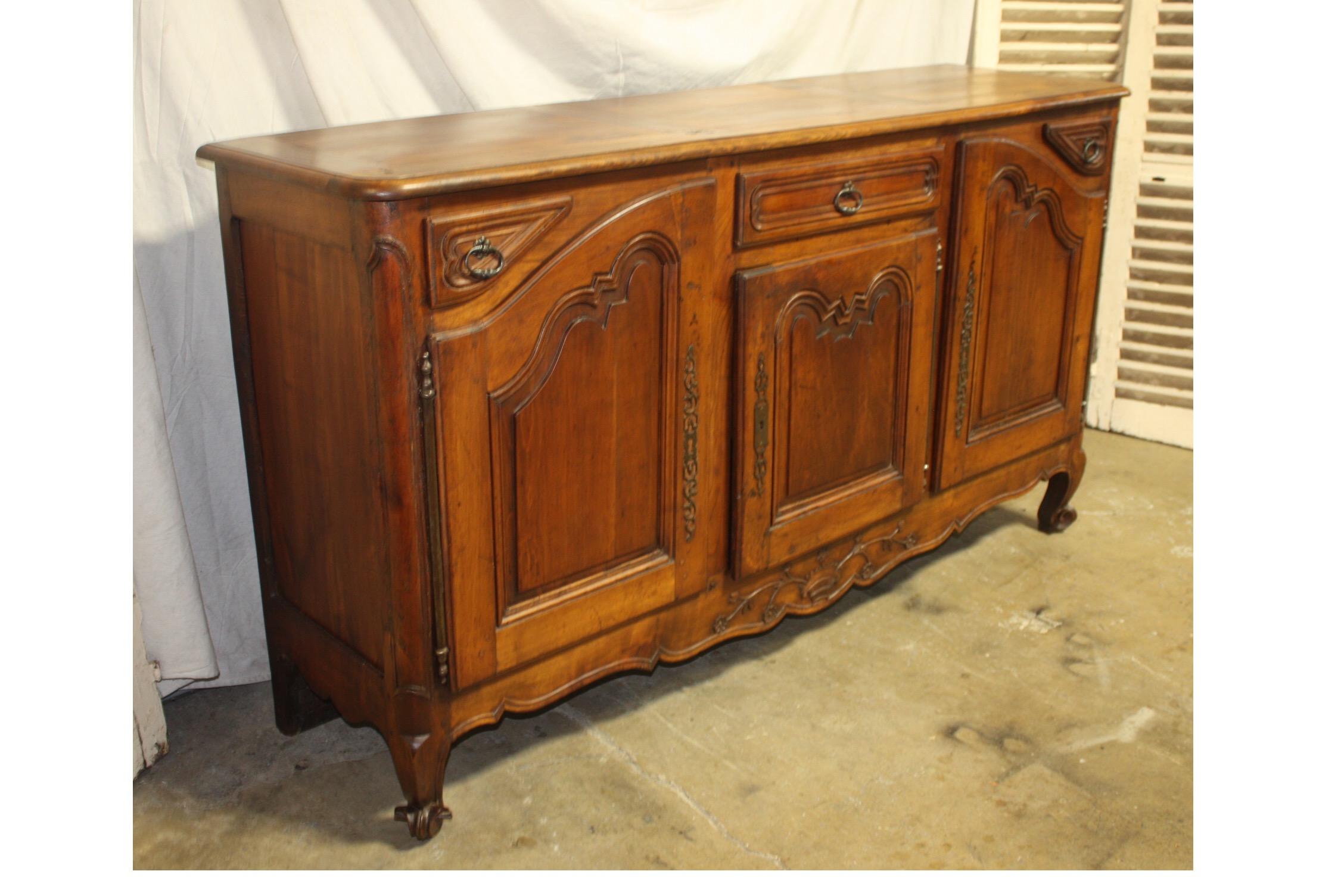 Walnut French 18th Century Louis XV Sideboard