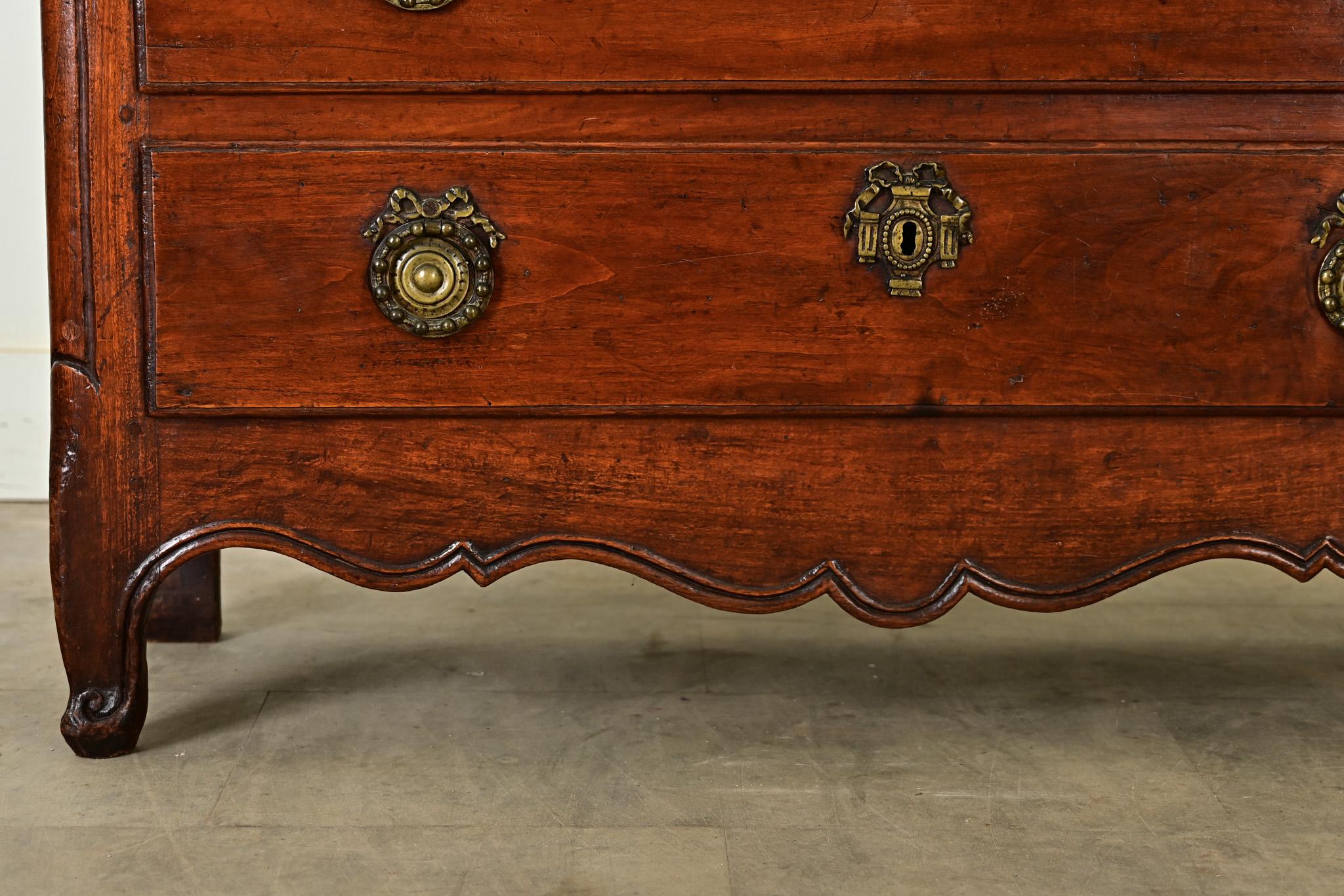 Brass French 18th Century Louis XV Style Commode