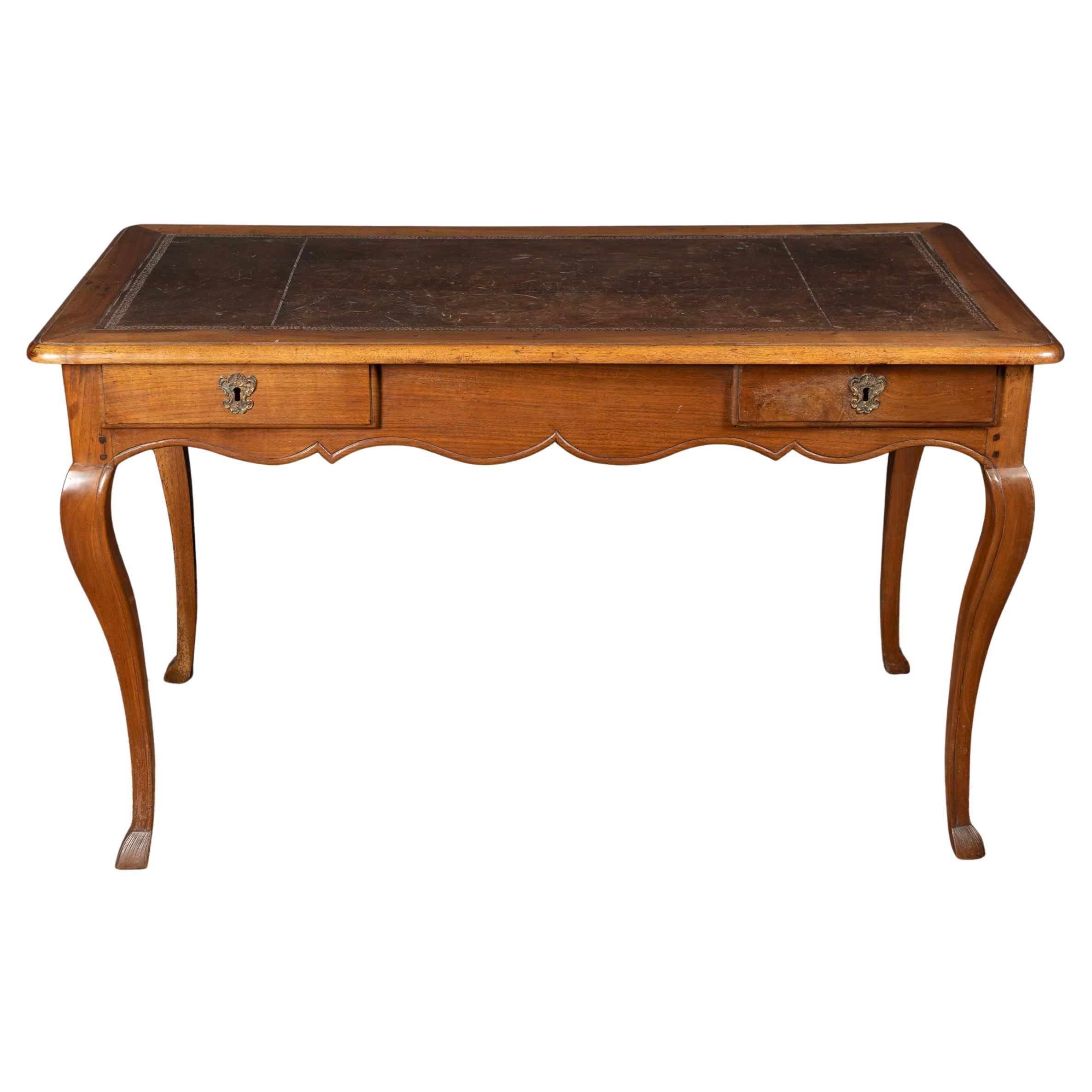 French 18th Century Louis XV Walnut Writing Table