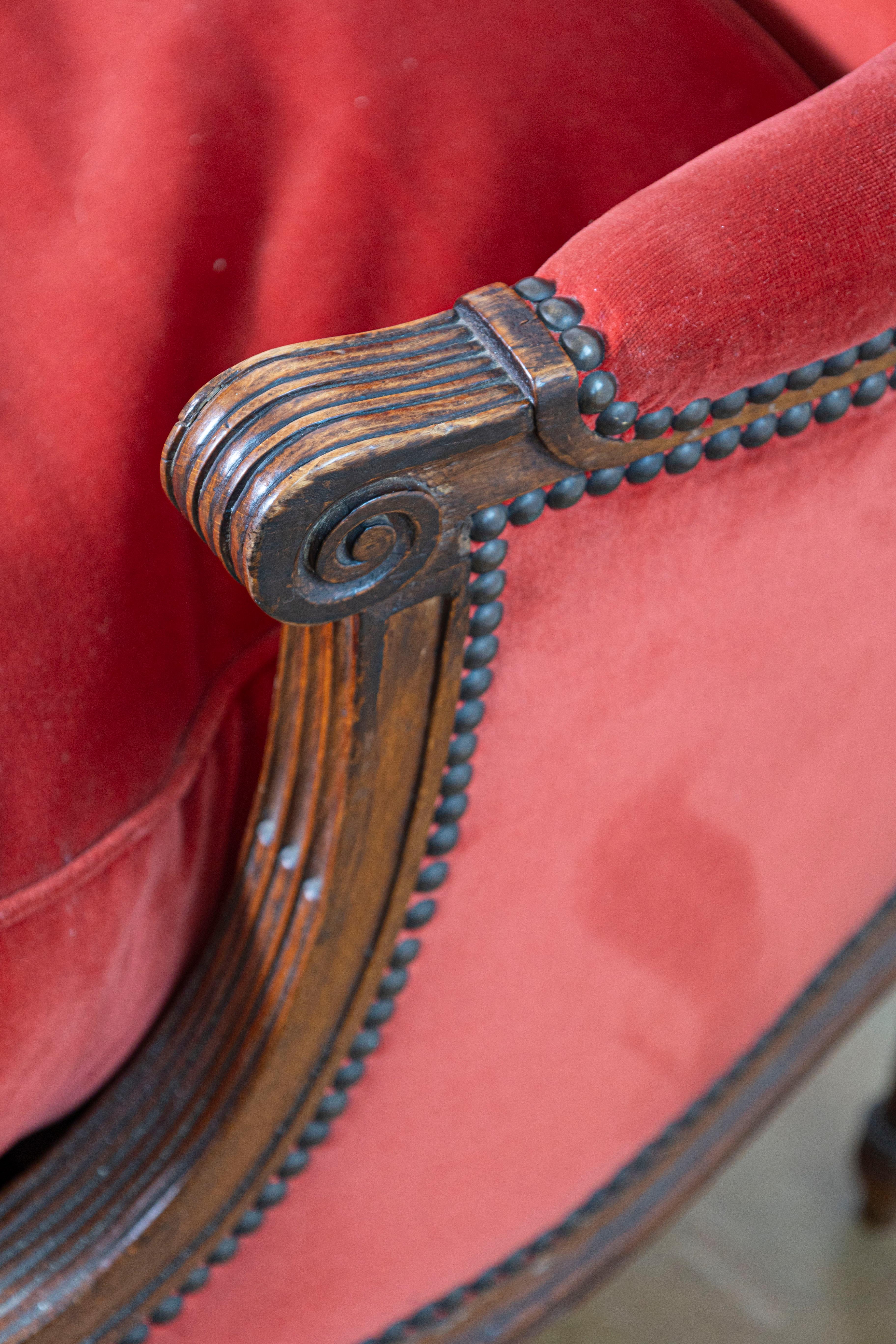 French 18th Century Louis XVI Bergere For Sale 5